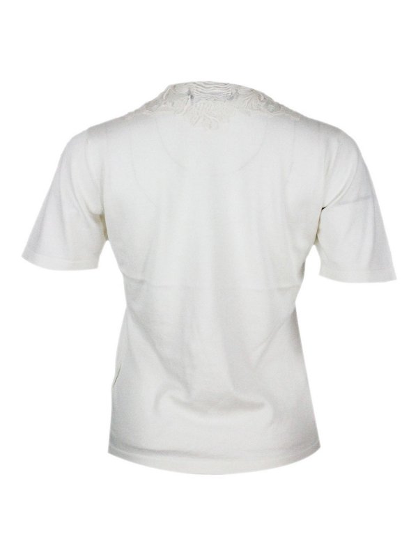 The Best Shops FABIANA FILIPPI: Suéteres con cuello pico - Suéter Cuello Redondo - Crema