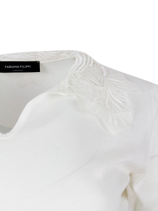 Suéter Cuello Redondo - Crema Replica 
online: FABIANA FILIPPI