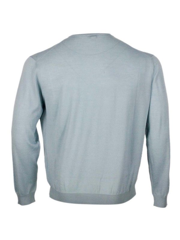 The Best Shops MALO: Strickpullover mit Rundhalsausschnitt - Rundhalspullover - Grün