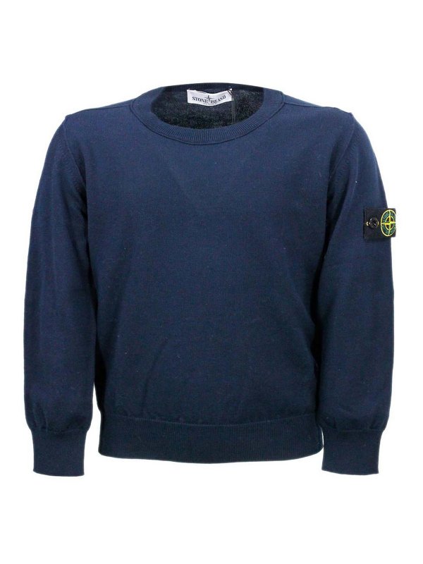 STONE ISLAND: クルーネック - クルーネック - ブルー