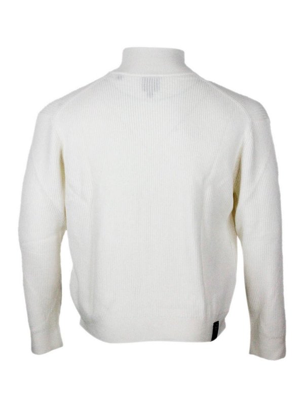 The Best Shops ARMANI EXCHANGE: Strickpullover mit Rundhalsausschnitt - Rundhalspullover - Beige