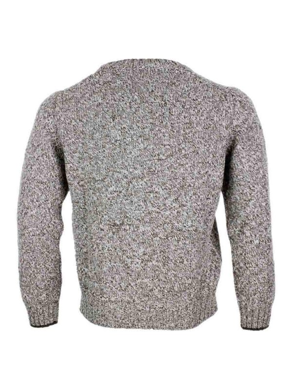The Best Shops BARBA NAPOLI: Strickpullover mit Rundhalsausschnitt - Rundhalspullover - Beige
