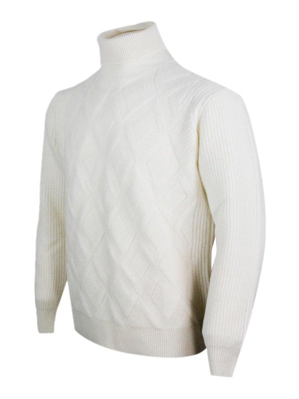 BARBA NAPOLI: Strickpullover mit Rundhalsausschnitt online - Rundhalspullover - Weiß