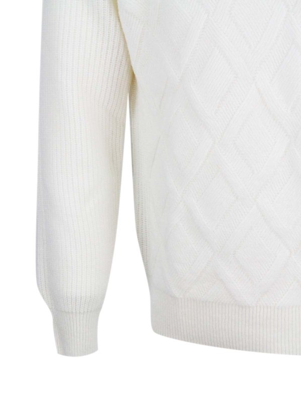 Rundhalspullover - Weiß shop online: BARBA NAPOLI