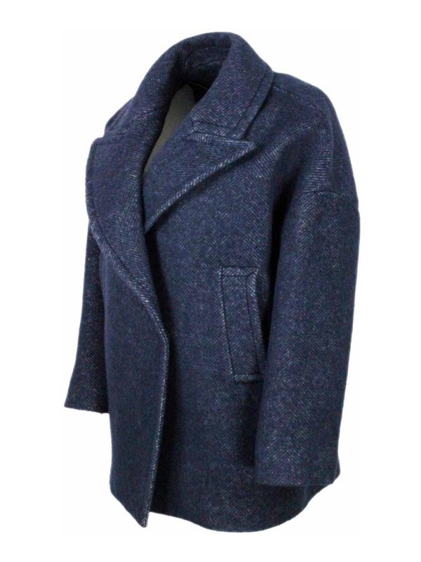 LORENA ANTONIAZZI: Abrigos semilargos online - Abrigo Midi - Azul