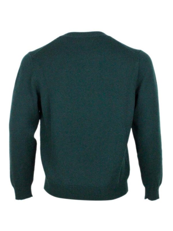 The Best Shops MALO: Strickpullover mit Rundhalsausschnitt - Rundhalspullover - Grün