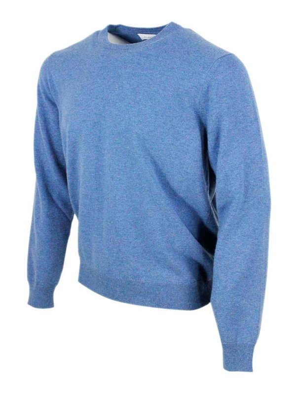 MALO: Strickpullover mit Rundhalsausschnitt online - Rundhalspullover - Hellblau