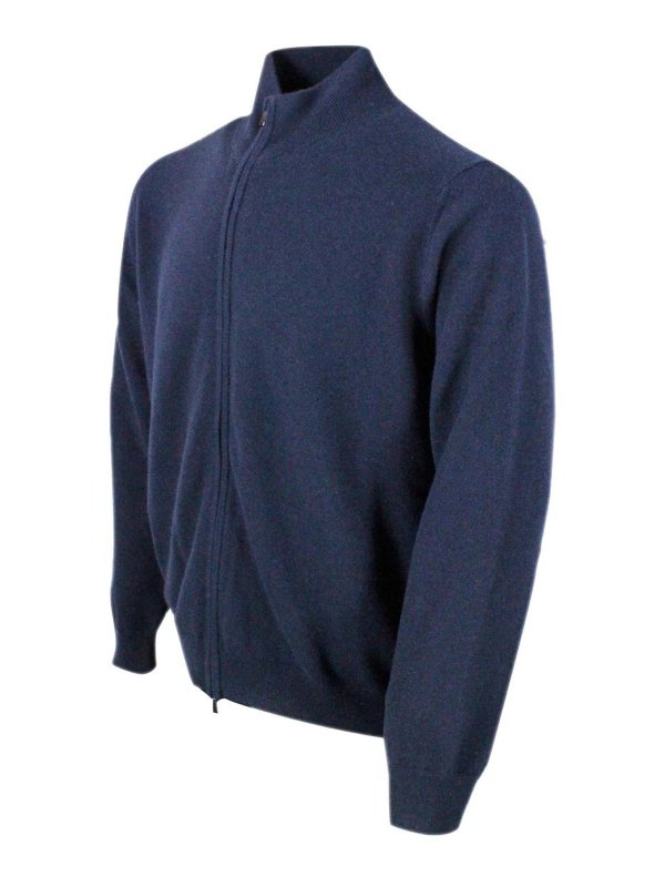 MALO: Strickpullover mit Rundhalsausschnitt online - Rundhalspullover - Blau