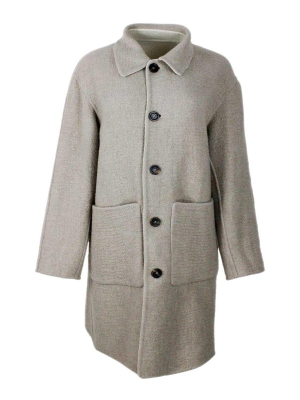 膝丈コート - グレー Replica 
online: MALO