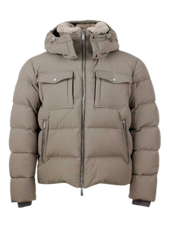 MOORER: Kurze Daunenjacken - Daunenjacke - Beige