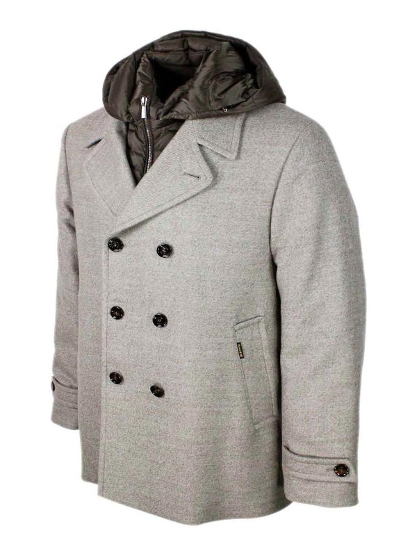 MOORER: knee length coats online - Coat