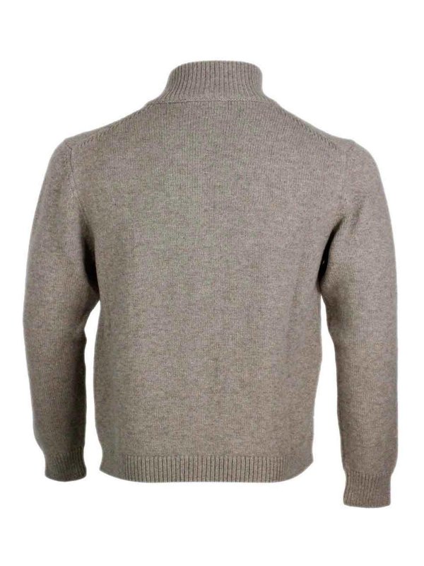 The Best Shops SONRISA: Suéteres con cuello pico - Suéter Cuello Redondo - Marrón