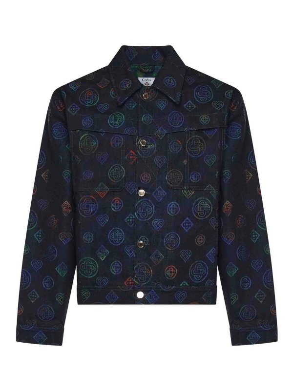 CASABLANCA: denim jacket - Heatmap Denim Jacket