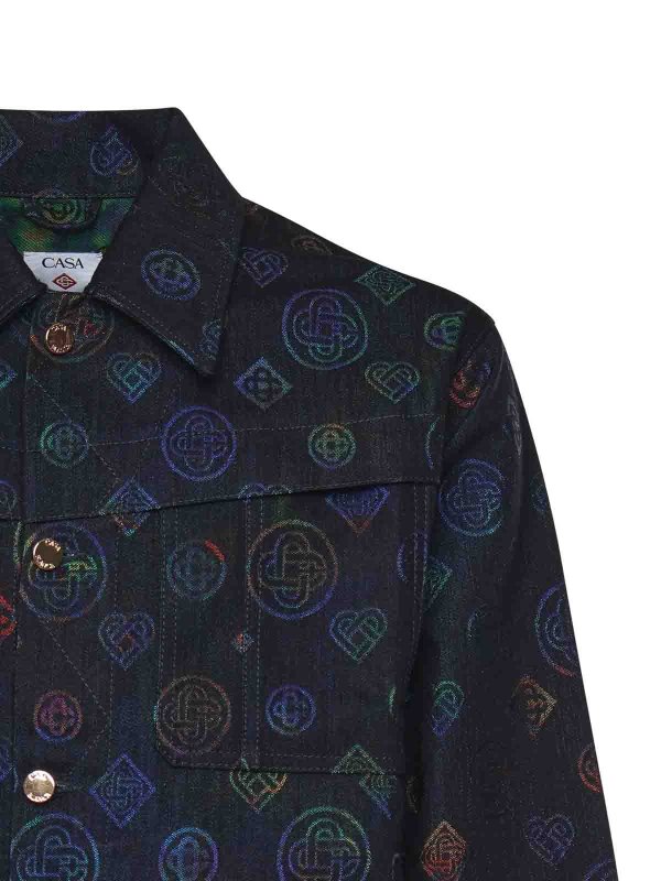 The Best Shops CASABLANCA: denim jacket - Heatmap Denim Jacket