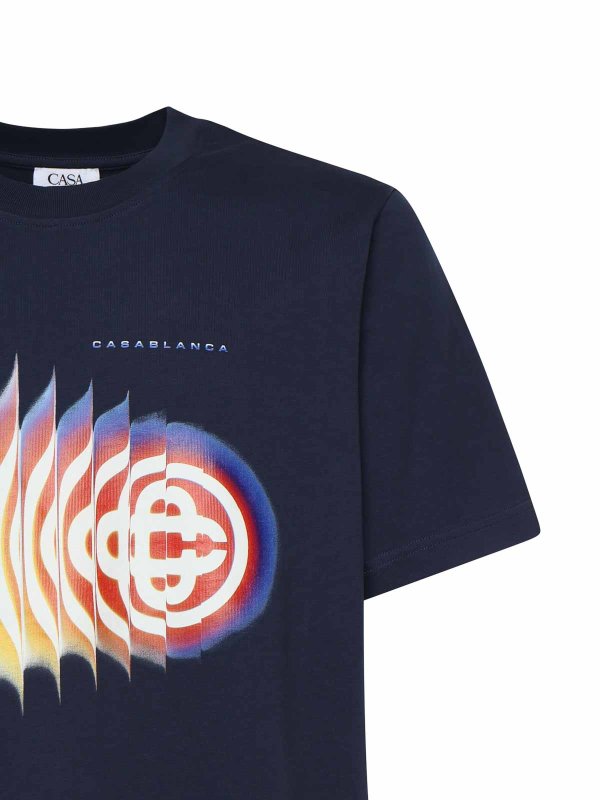 The Best Shops CASABLANCA: t-shirt - T-shirt in cotone stampato