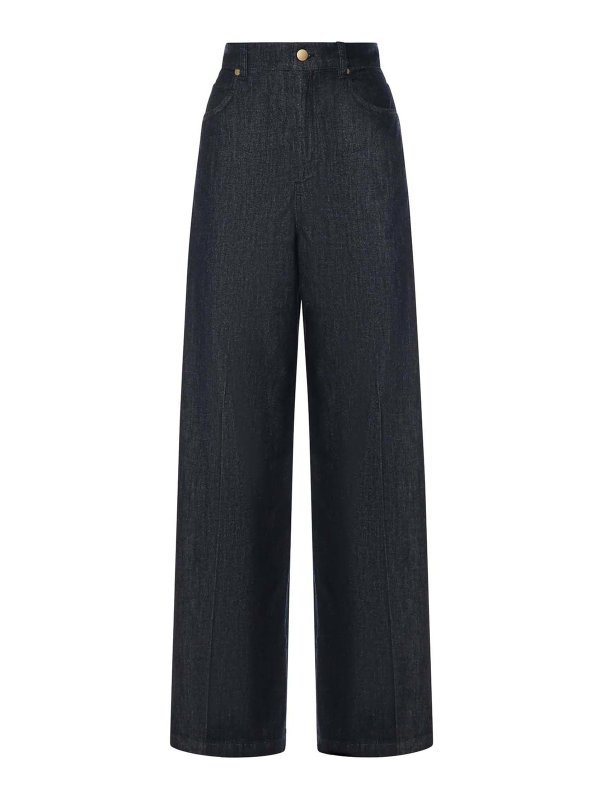 S MAX MARA: straight leg jeans - Straight-Leg Cotton Denim Jeans