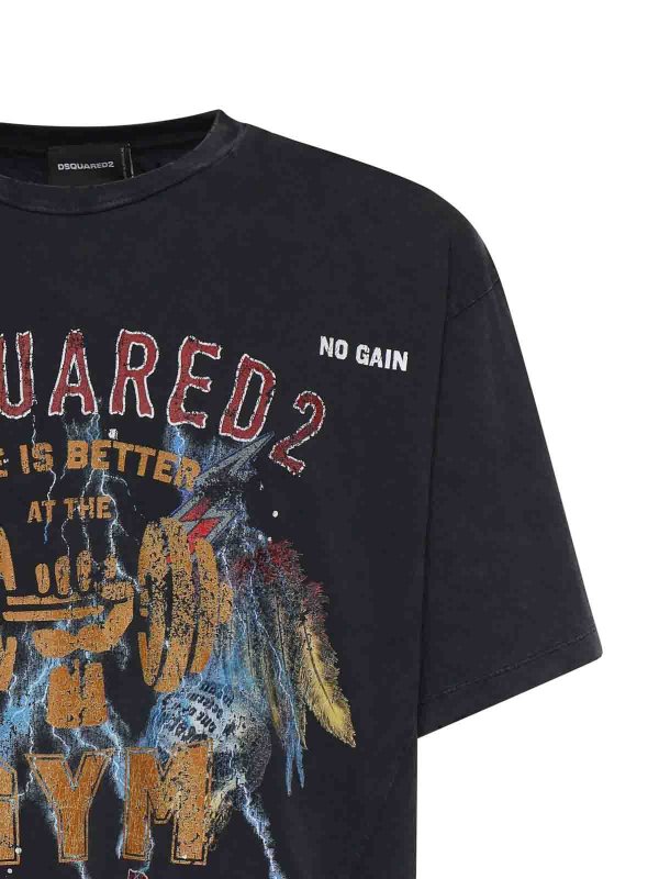 The Best Shops DSQUARED2: t-shirts - Jersey T-Shirt With Print