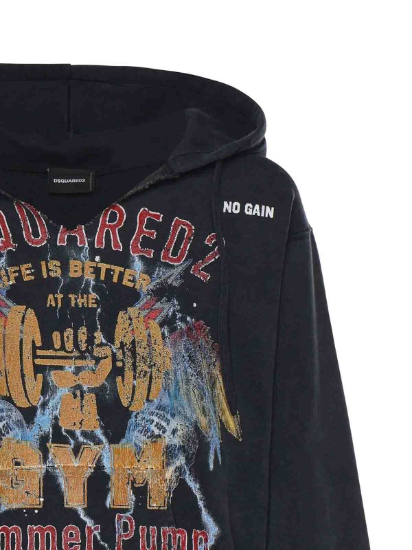 The Best Shops DSQUARED2: Felpe e maglie - Felpa in cotone stampato