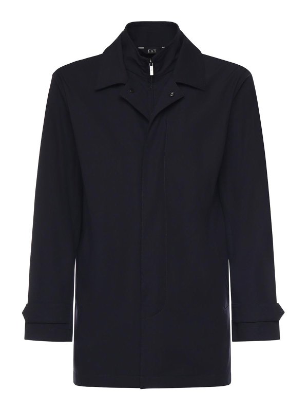 FAY: knee length coats - Stretch Jersey Morning Jacket