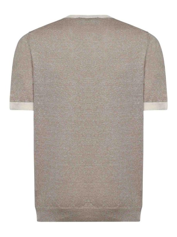 FAY: t-shirt online - T-shirt in lino e cotone