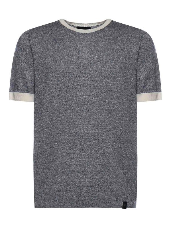 FAY: t-shirts - Linen And Cotton T-Shirt