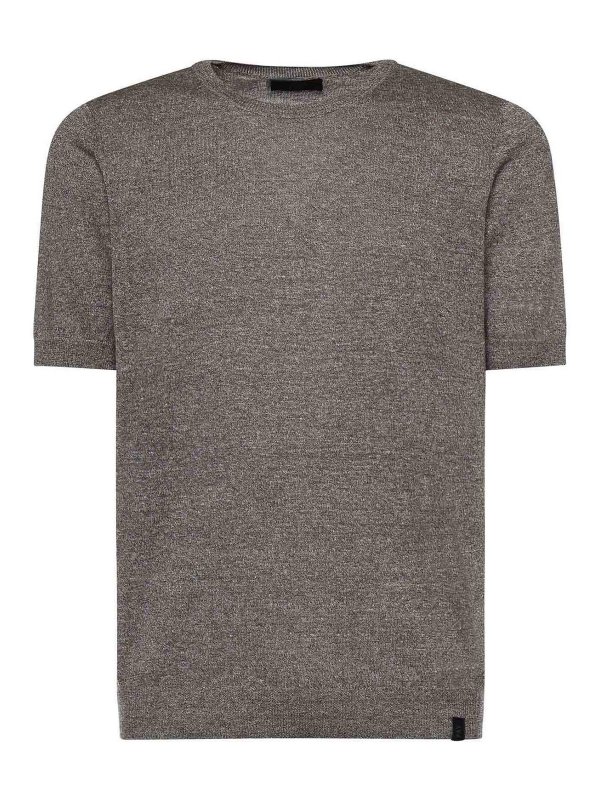 FAY: t-shirt - T-shirt in lino e cotone