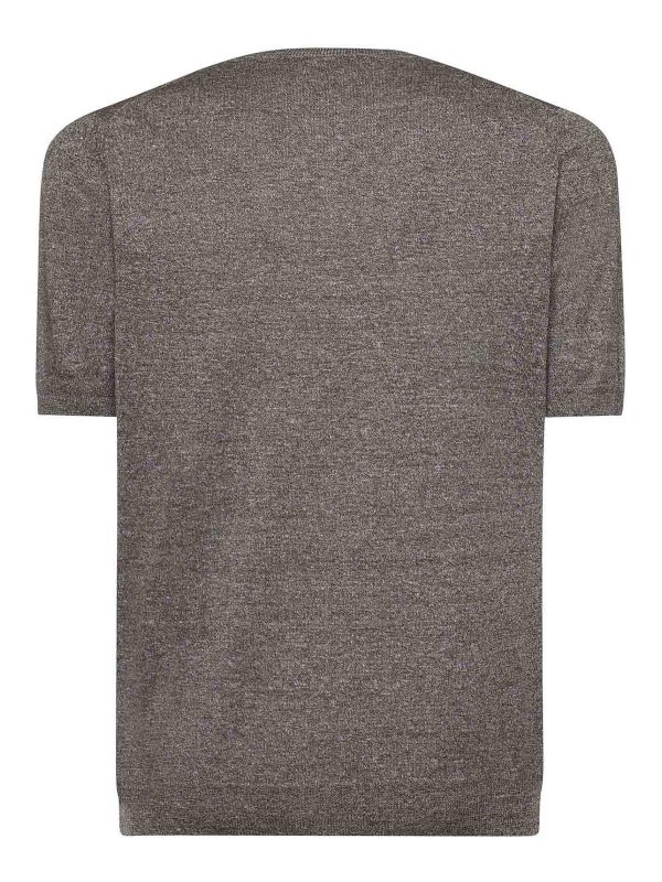 FAY: t-shirt online - T-shirt in lino e cotone