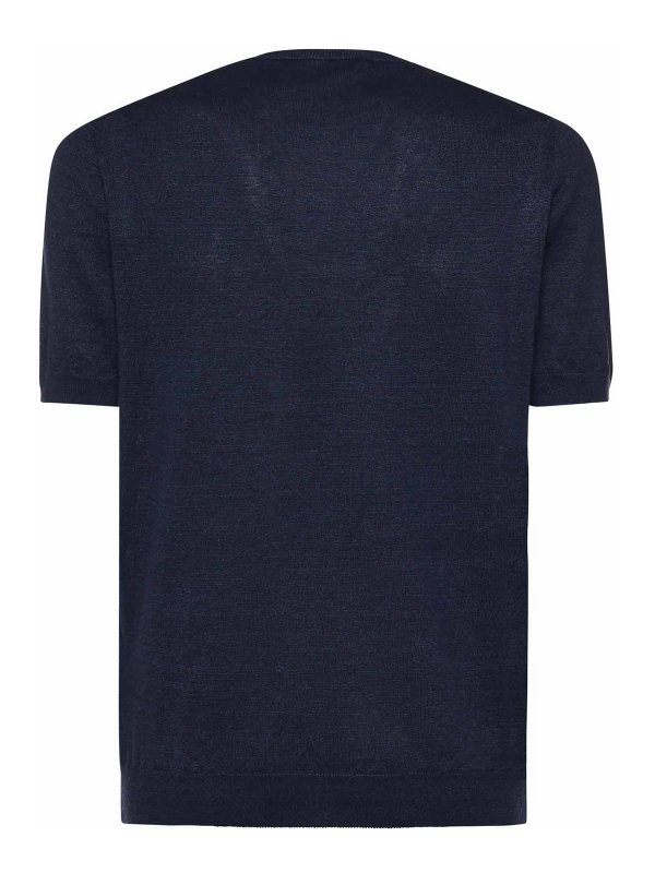 FAY: t-shirt online - T-shirt in lino e cotone