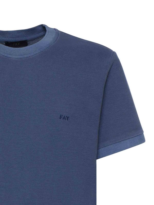 The Best Shops FAY: t-shirts - Cotton Pique T-Shirt