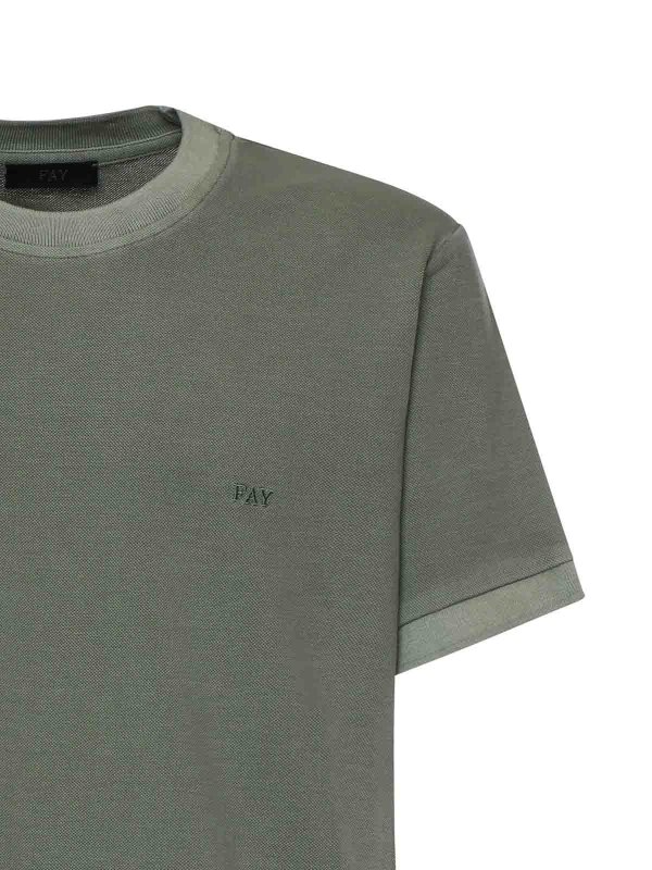 The Best Shops FAY: t-shirts - Cotton Pique T-Shirt