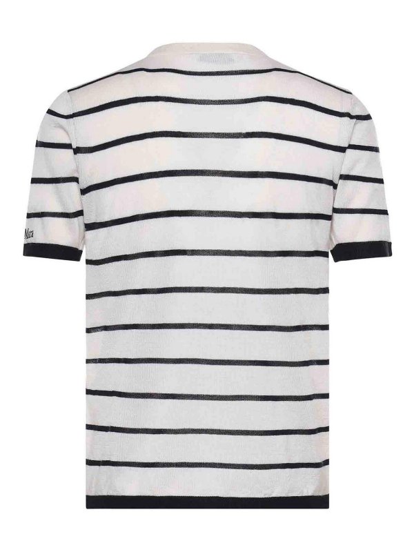 Max Mara: Strickpullover mit Rundhalsausschnitt online - Rundhalspullover - Weiß