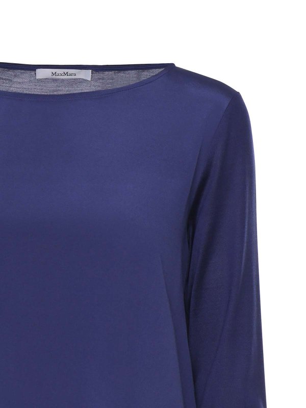 The Best Shops Max Mara: T-shirts - T-Shirt - Blau