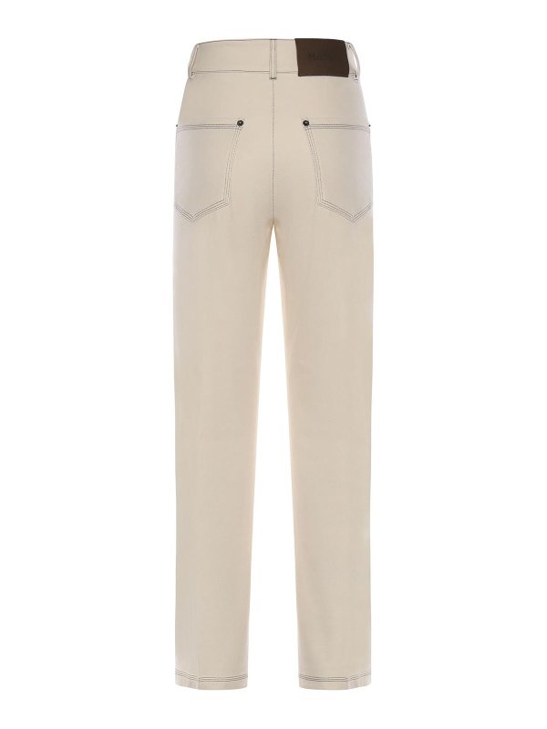 Max Mara: casual trousers online - Denim-Effect Jersey Trousers