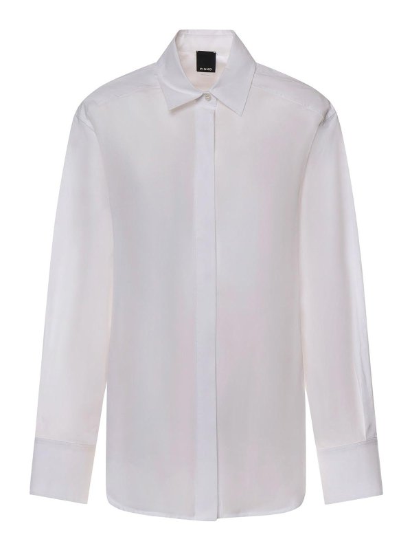 Pinko: giacche casual - Camicia In Popeline E Crepe