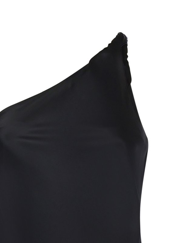 The Best Shops Pinko: knee length dresses - Satin Dress With Fringe