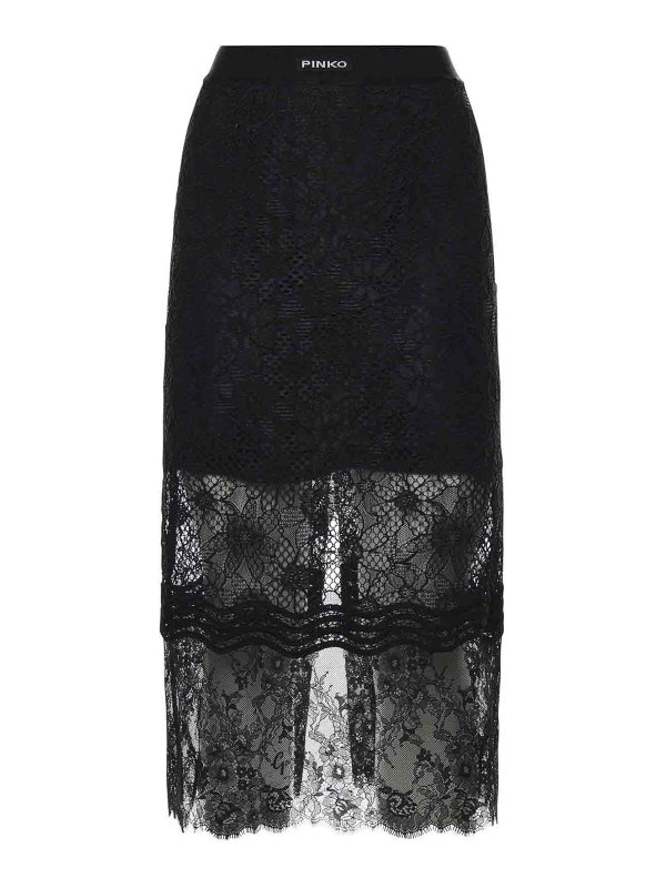 Pinko: Knielange und Midi Röcke - Midirock - Schwarz