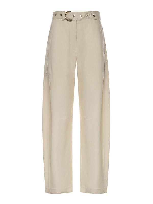 Pinko: Pantalons casual - Pantalons Décontractés - Blanc