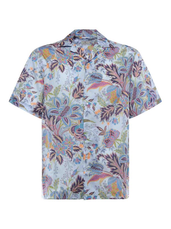 ETRO: shirts - Cotton Poplin Bowling Shirt