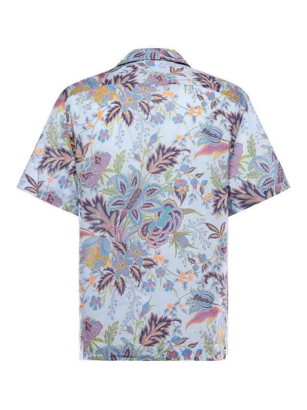 ETRO: shirts online - Cotton Poplin Bowling Shirt