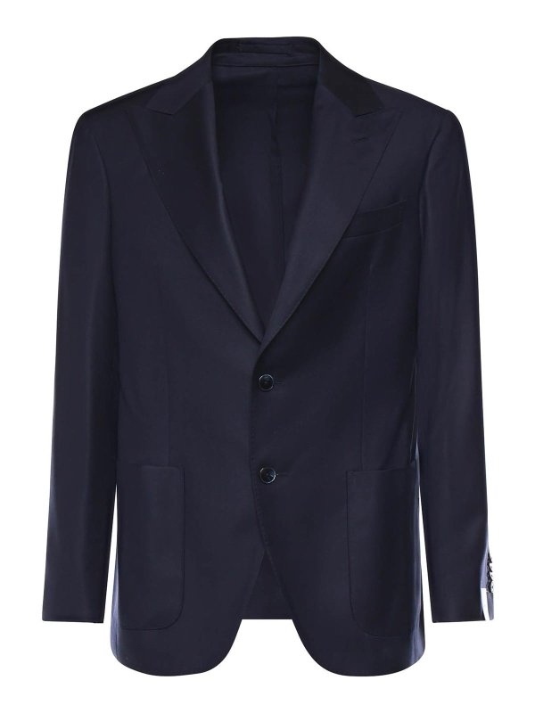 LUIGI BIANCHI MANTOVA: blazers - Single-Breasted Wool Jacket