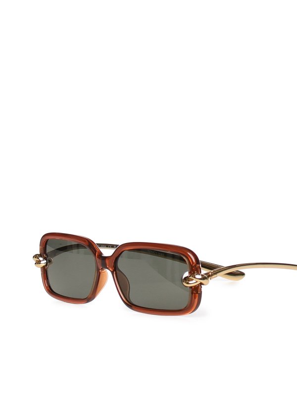 The Best Shops BOTTEGA VENETA: sunglasses - Knot Rectangular Sunglasses