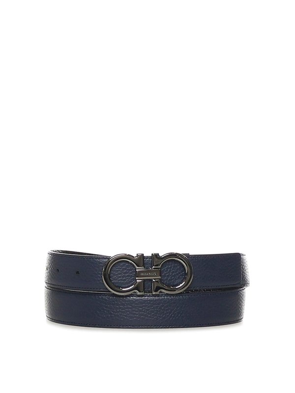 FERRAGAMO: belts - Leather Gancini Belt