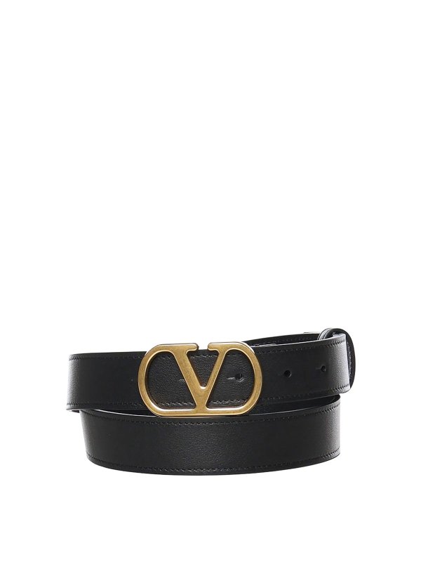 VALENTINO GARAVANI: belts - Vlogo Signature Calfskin Belt