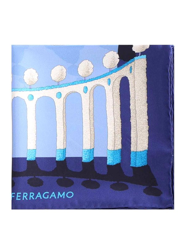 FERRAGAMO: sciarpe e foulard - Sciarpa Di Seta Con Stampa