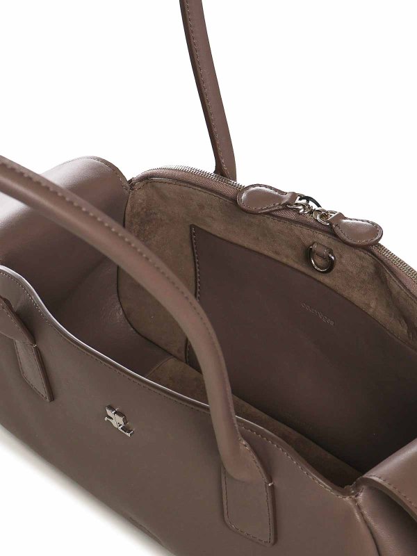 The Best Shops Courreges: shopper - Borsa a strisce in pelle