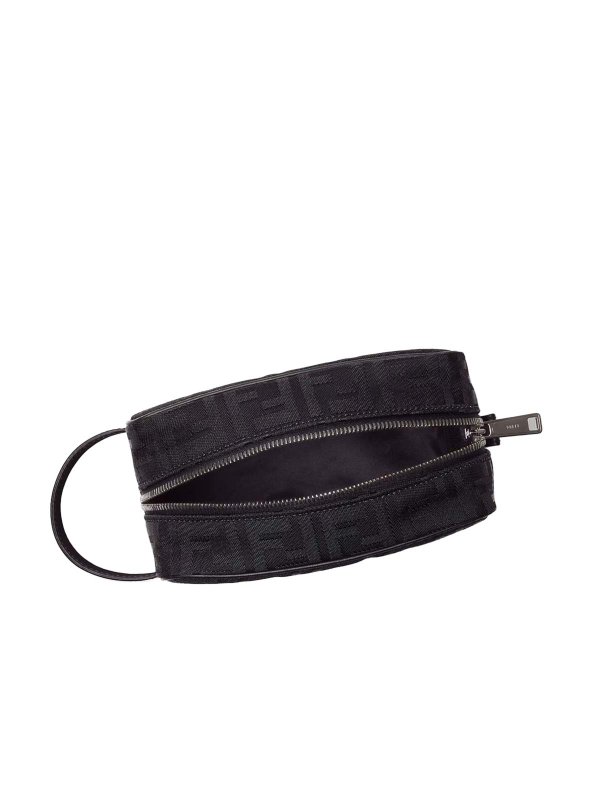 FENDI: totes bags online - Small Ff Jacquard Nylon Beauty Case