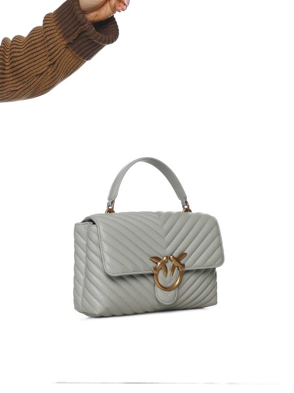 Love Bag Puff Chevron Medium Nappa Handbag Replica 
online: Pinko