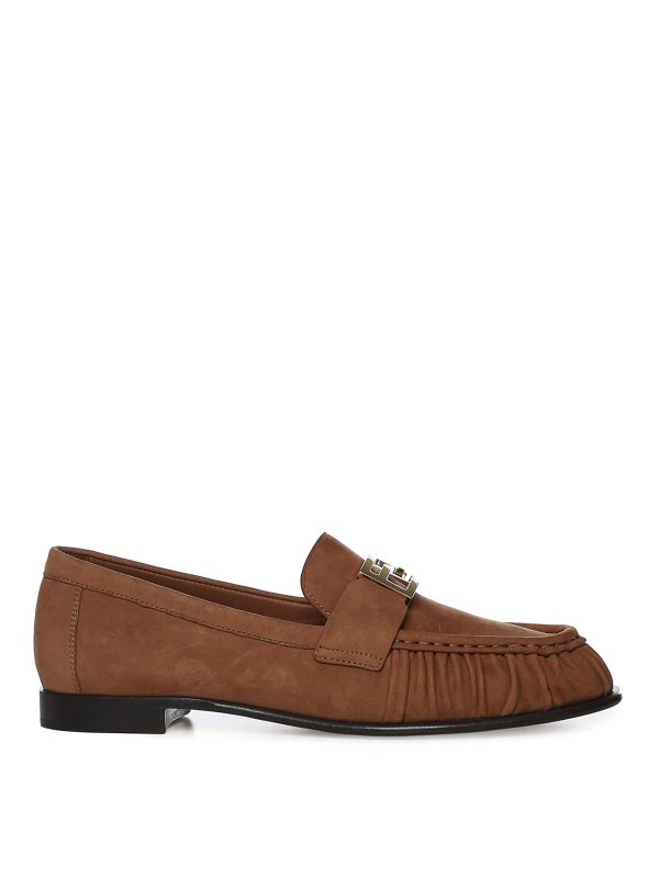 FENDI: Loafers & Slippers - Suede Baguette Moccasin