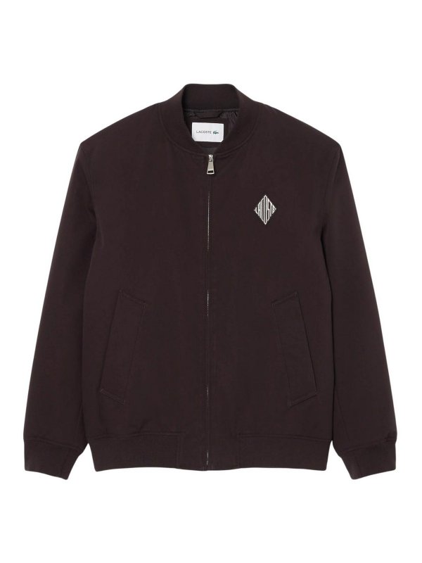 LACOSTE: knee length coats - Brown jackets