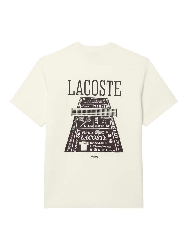 LACOSTE: polo shirts online - White T-Shirt And Polo
